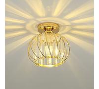 HYSJDMNC Plafonnier en Cristal Moderne - Mini éclairage de Plafond Industriel Semi-encastré - Lustres en Cristal LED pour Cuisine, Couloir, Salle à Manger, Salon (A)