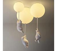 HYSJDMNC Plafonnier LED Ballon créatif avec Pendentif Ours Polaire Joli Dessin animé Lampe de Plafond pour Chambre d'enfant Lustre décoratif pour Chambre à Coucher Chambre d'enfant garçons Filles