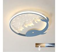 HYSJDMNC Plafonnier LED en Forme de Dauphin Creux pour Chambre d'enfant, Lustre pour Chambre de garçons et de Filles, Chambre d'enfant, Gradation Continue, 15,9 Pouces, 28 W