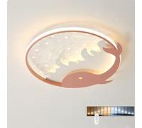 HYSJDMNC Plafonnier LED en Forme de Dauphin Creux pour Chambre d'enfant, Lustre pour Chambre de garçons et de Filles, Chambre d'enfant, Gradation Continue, 15,9 Pouces, 28 W
