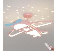 HYSJDMNC Plafonnier LED Moderne pour Chambre d'enfant, décoration d'avion, Nuit étoilée, plafonnier à intensité Variable, luminaire Suspendu pour Enfants, Ultra Fin, Belle Lampe de bébé, lumière