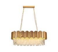 HYSJDMNC Plafonnier Suspendu de Luxe en Cristal Moderne doré, luminaire Contemporain pour Salle à Manger, Salon, Cuisine, îlot, Chambre à Coucher, Hall d'entrée, Couloir, Or Antique