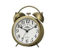 HYSJDMNC Récit d'alarme Mémoire d'alarme à Double Cloche, Or Vintage Gold Small Analog Silent Table Bureau Alarme BATTEAT FAUTÉ avec Backlight Lought for Heavy Sleepers Chadroom Digital Alarm Chloge