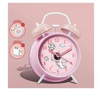 HYSJDMNC Récit d'alarme Récit d'alarme pour Les dormeurs Lourds Adultes Chambres pour Enfants Adolescents Non ticked Loud Twin Bell Alarme ALLÉE ALLÉMAGE du Retour DIGMINAL (Couleur: Roze) YYuan