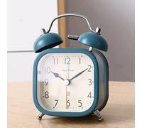 HYSJDMNC Récit d'alarme Twin Bell Alarm Alarme, Non-Ticking Silent Battery Faire Le réveil avec rétroéclairage pour Le Bureau de Chevet de Chambre à Coucher Alarme numérique (Couleur: Gold) YYuan