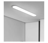 HYSJDMNC Table à Manger de Restaurant Nordique Lustres à Un Mot Plafonniers LED Simples Modernes Éclairage créatif rectangulaire Lumière Suspendue (RC Dimmable Blanc 60CM)