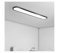 HYSJDMNC Table à Manger de Restaurant Nordique Lustres à Un Mot Plafonniers LED Simples Modernes Éclairage créatif rectangulaire Lumière Suspendue (3 Couleurs Noir 100 cm)