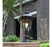 HYSJDMNC Vintage européen Colonne Phare Applique Murale étanche à la Pluie Porte Suspendue plafonnier Villa Cour Jardin éclairage E27 Aluminium Verre Rue Lanterne Poteau Patio Pilier Porche lumière