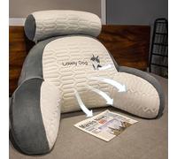 HYSMF Coussin de lecture pour enfants, à s'asseoir dans le lit, support de dossier, coussin de dossier pour s'asseoir au lit pour lire, design, joli coussin de dossier pour adultes et enfants, gris