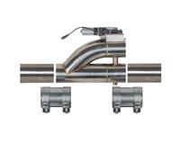 HYsMzA Valve d'échappement électrique à double soupape SS304 de 2, 25, 5, 3 pouces avec bouton à distance et connecteur de serrage 2 pièces(2inch)