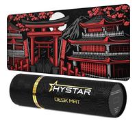 Hystar Tapis de Souris de Jeu étendu | 5 mm d'épaisseur, Surface imperméable, Tissu Polyester Lisse et Base en Caoutchouc Naturel | Zen (XXL 91,4 x 40,6 cm)