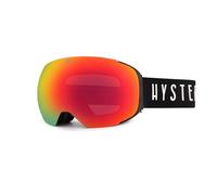 Hysteresis Magnet Freeride | Lunettes de ski et de snowboard avec lentilles sphériques magnétiques interchangeables avec 2 lentilles incluses | Cadre noir | Lentille rouge | Ruban noir | 100%