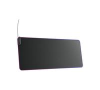 HYTE CNVS Tapis de Souris Gaming XXL 900x370mm Noir, Surface Monochromatique, Polyester/Polyuréthane/Caoutchouc, Rétroéclairage LED, Alimentation USB