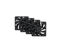 Hyte Ventilateurs de boîtier FA12 – Lot de 4 120 mm Haut débit d'air (Noir)