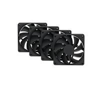 Hyte Flow FA12 Lot de 4 ventilateurs de boîtier PC de 120 mm, haute performance, faible bruit, 1500 tr/min, PWM à 4 broches, roulement dynamique fluide, noir