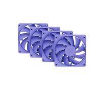 Hyte Flow FA12 Lot de 4 ventilateurs de boîtier PC de 120 mm, haute performance, faible bruit, 1500 tr/min, PWM à 4 broches, roulement dynamique fluide, lait de taro (violet)