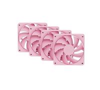 Hyte Flow FA12 Lot de 4 ventilateurs de boîtier PC de 120 mm, haute performance, faible bruit, 1500 tr/min, PWM à 4 broches, roulement dynamique fluide, lait de fraise (rose)