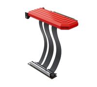 Hyte PCIe 5.0 Hyper Riser - Câble PCI Express Gen 5.0 vertical avec fente métallique renforcée - Cerise noire (rouge)