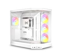 Hyte Y50 RGB Essential Boîtier PC de Jeu esthétique - 4 Ventilateurs aRGB Inclus (1 x 120 mm + 1 x Revers de 360 mm) - Châssis de Bureau ATX à Double Chambre - Compatible avec la Carte mère - Blanc