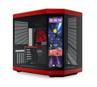 Hyte Y70 Touch Infinite Boîtier ATX à Double Chambre, avec écran Tactile LCD 2,5K intégré - Noir Cerise/Rouge