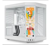 HYTE Y70 Touch Infinite Snow White - Boîtier PC Midi Tower ATX/Mini-ATX/ITX/EATX, 2x 3.5", 4x 2.5", USB 3.2, Écran Tactile, Refroidissement Air/Watercooling