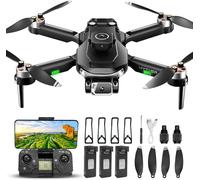 Hytobp S165 Max Drone Avec Caméra 1080p, Drones Professionnel, 90°Réglage Électrique, Vidéo En Direct 5g Wifi, 40mins De Vol (3 Batteries), Quadricoptère Avec One Key Take Off/Landing, ¿249g, Noir-Mar