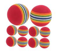 HYTROVE 10 pièces Jouets Balle Mousse EVA Colorée pour Chiots et Balle Résistante Morsure pour Jeux Intérieurs et Extérieurs Stimulation Mentale et Entraînement