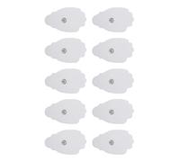 HYTROVE 10 Pièces Patch Électrode Blanc en Silicone de Main pour Électrostimulation, Tissu Flexible pour Articulation, Adhérence Optimale, Adapté à Tous Types de Peau
