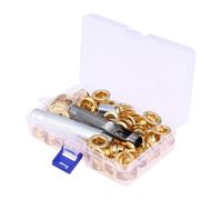 HYTROVE 100ensemble Kit de Œillets Laiton Doré avec Outils pour Chaussures Vêtements Couture Bricolage DIY Boîte de Rangement Pratique Diamètre Intérieur