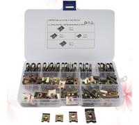 HYTROVE 110 pièces Clips de Fixation Acier Manganèse U-type pour Panneaux Intérieurs Voiture Écrous à Ressort Spire U Attaches Rapides pour Tableau de Bord et Garnitures