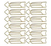 HYTROVE 12 Pièces Pince à Papier Flèche Dorée en Métal, Lot de Clips de Notes, Marque-pages et Dossiers de Bureau, pour Enveloppes et Scrapbooks, pour Collègues et Garçon et Filles