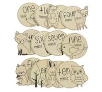 HYTROVE 12pièces Cartes De Croissance Pour Garçon Fille De Disques Thématiques Animaux Accessoires Photo Mensuels Pour Capturer Les Moments Précieux Croissance Des Nourrissons