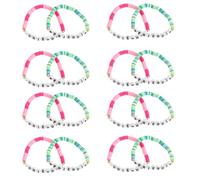 HYTROVE 16 Pièces Lot de Bracelets Amitié pour Filles en Argile Polymère, Ajustables et Résistants Décoloration, pour Événements de Sororité et Présents D'amitié