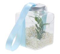 HYTROVE 1ensemble Aquarium Transparent avec Éclairage LED Petit Réservoir Décoratif pour Poissons Et Plantes Hydroponiques pour Table De Salon Et Original
