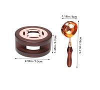 HYTROVE 2 Ensembles Seal Wax Melting Furnace Tool With Wooden Handle Spoon Rapid Melting Heat Resistant Wax Seal Kit For Wedding Envelope And Craft Projects