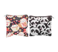 HYTROVE 2 Pièces Paquet Imperméable pour Serviettes Hygiéniques Design Cartoon Mignon, Rangement Multifonctionnel en Polyester, pour L'école Adolescentes