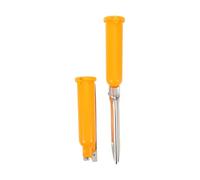 HYTROVE 2 Pièces Piquet de Pêche pour Canne Ajustable en Acier Inoxydable et PVC, Support de Canne à Pêche en Mer avec Insertion Rapide pour Plage et Rivière, Couleur Jaune