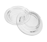 HYTROVE 2 Pièces Plateau Chauffe-Cire en Verre Rond Réutilisable et Facile à Nettoyer pour Aromathérapie, Coupelle de Rechange Élégante et Minimaliste pour Brûleur à Huile