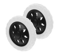 HYTROVE 2pcs Roues pour Chariot en Caoutchouc Roulettes Pivotantes, Accessoires pour Chariots Faciles à Installer et Transport Stable