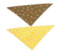 HYTROVE 2pièces Bandana Triangulaire pour Animaux De Compagnie Lot de Bandanas Imprimés pour Chiens Et Chats Accessoires De Fête Anniversaire pour Animaux Design Amusant Et Confortable