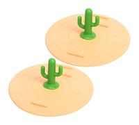 HYTROVE 2pièces Couvercles de Tasse Silicone Extensibles Réutilisables Anti-fuite Étanches pour Tasses à Eau Léger et Facile à Installer Adapté aux Tasses Lisses et Mug Cartoon