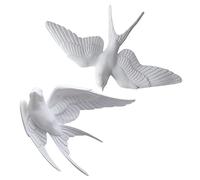 HYTROVE 2pièces Décoration Murale Oiseau Résine Hirondelles Artificielles Ornement Intérieur Polyvalent Et Facile à Nettoyer Pour Salon Et Jardin