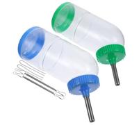 HYTROVE 2Pièces Fontaine à Boire pour Animaux de Compagnie Distributeur Étanche Inoxydable Abreuvoir Pratique avec Tube Transparent pour Chinchillas et Rongeurs