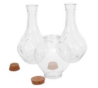 HYTROVE 3 Pièces Bouteilles Verre pour Cérémonie de Sable avec Bouchons Liège Jars Coeurs Vides pour Mariage Souvenirs de Contenants Décoratifs de Vase de Cérémonie