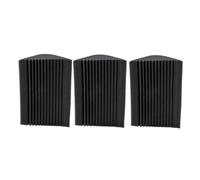HYTROVE 3 Pièces Coussin Insonorisé en Mousse Noire Forme Dentée pour Absorption des Réverbérations Intérieures et Isolation Acoustique Espace Musical