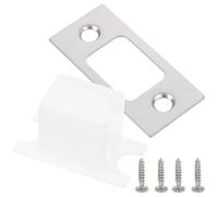 HYTROVE 4 Sets Plaques de Protection pour Gâche de Porte en Acier Inoxydable Argenté Vis, Durabilité et Installation Facile, Kit de Renforcement pour Porte