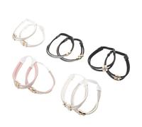HYTROVE 5 Paires de Brides de Talon Élastiques Amovibles pour Sandales et Talons Hauts, Bandes Décoratives en Pu et Cristaux, Soutien pour Sorties Élégantes