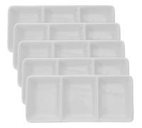 HYTROVE 5 pièces Lot de Assiettes Céramique Compartiments Petits Bols Sauce Soja Dipping Plat Trempette pour Condiments Apéritifs