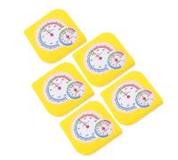 HYTROVE 5 Pièces Thermomètre avec Analogique Intérieur Extérieur Hygromètre Mural Indicateur Mini Design Compact pour Cuisine et Serre Domestique