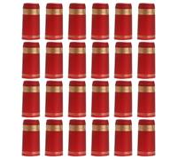 HYTROVE 50 Capsules Thermorétractables en Pvc Rouge pour Bouteilles de Vin, Scellants Décoratifs, Diamètre 30 Mm, Pack de 50, Accessoire Pratique pour Bouteilles à Bouchon Droit